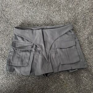 SHEIN Gray Mini Skirt with Pockets